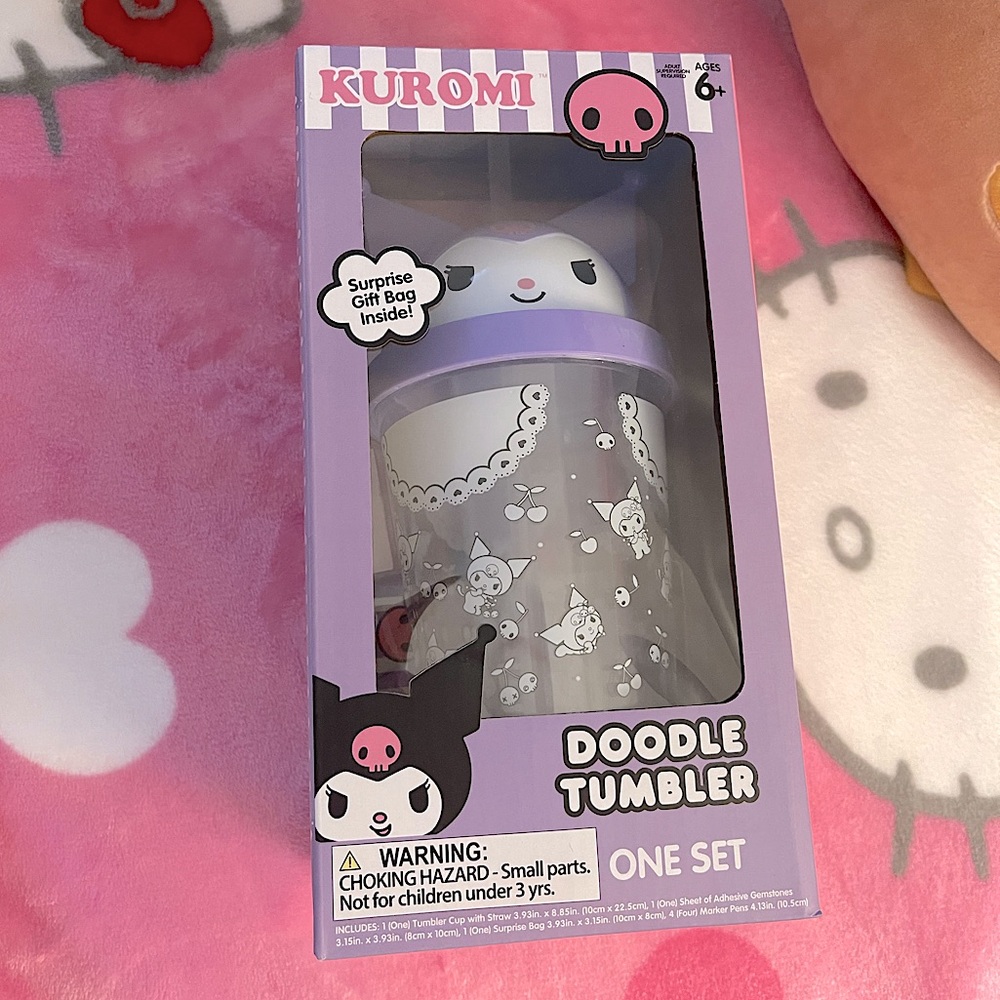 Kuromi Doodle Tumbler New in Box